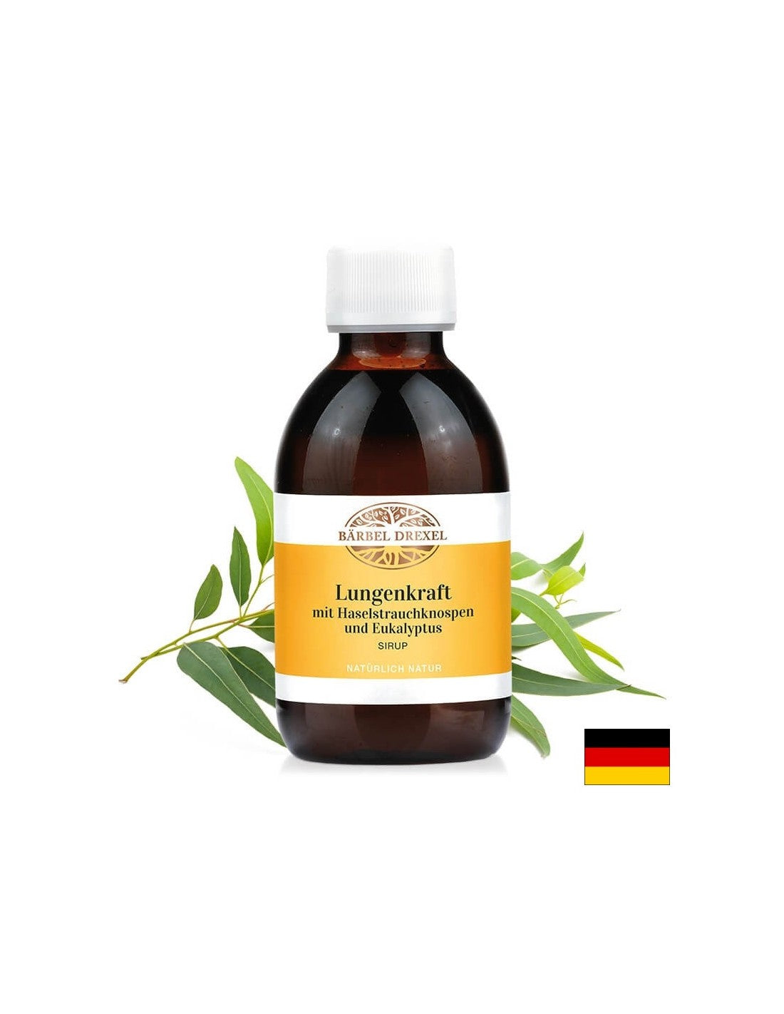 Lungenkraft mit Haselstrauchknospen und Eukalyptus / Билков сироп за дихателната система, 200 ml Bärbel Drexel - Feel You