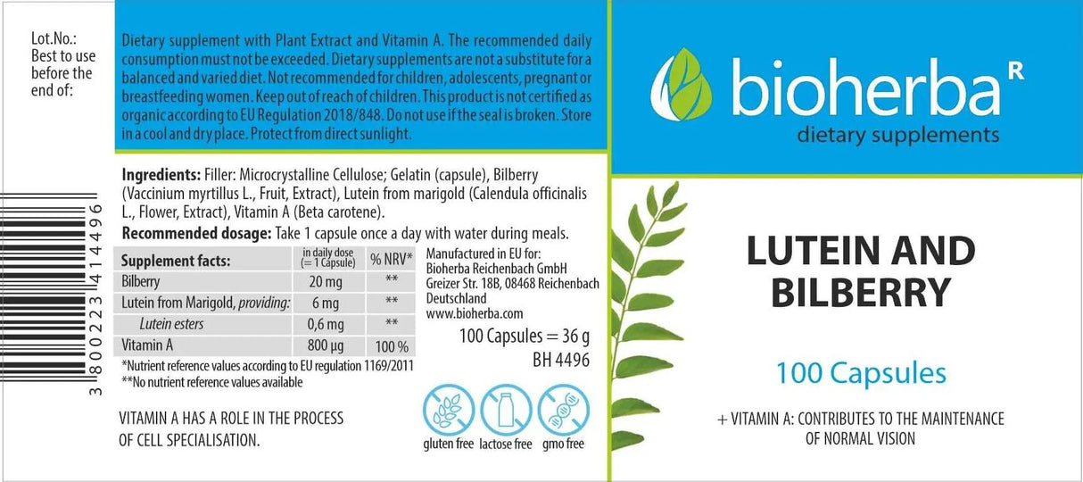 Lutein and Bilberry - 100 капсули - Feel You