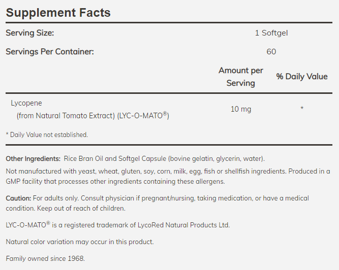 Lycopene 10 МГ - 120 Дражета - Feel You