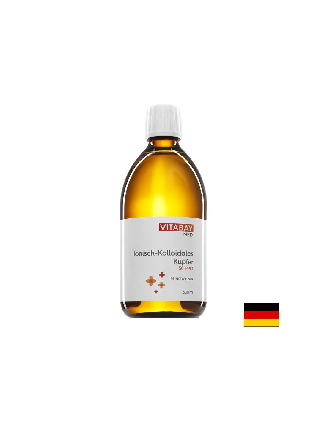 MED Kolloidales Kupfer 50 PPM - Колоидна мед 50 PPM, силно концентрирана (степен на чистота 99,99%), 500 ml Vitabay - Feel You