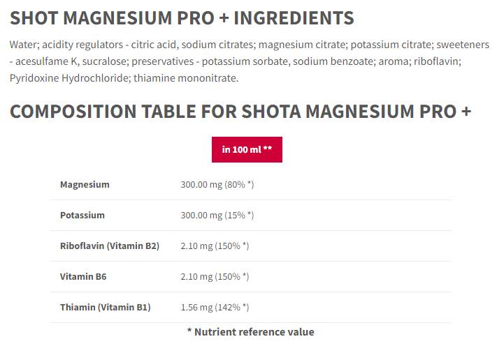 Magnesium Pro+ Endurance | with Potassium & Vitamin B1, B2, B6 - 12 x 100 мл - Feel You