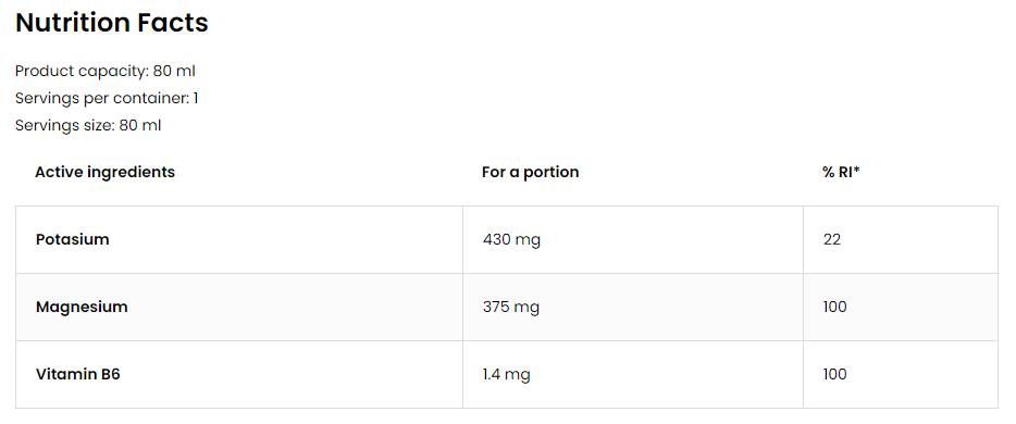 Magnesium Shot / with Potassium + B6 - 20 x 80 мл - Feel You