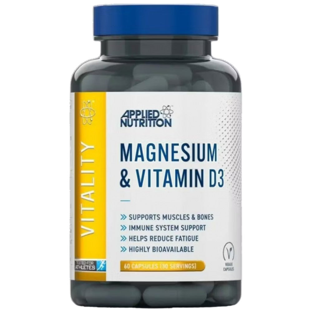 Magnesium & Vitamin D3 - 60 капсули - Feel You