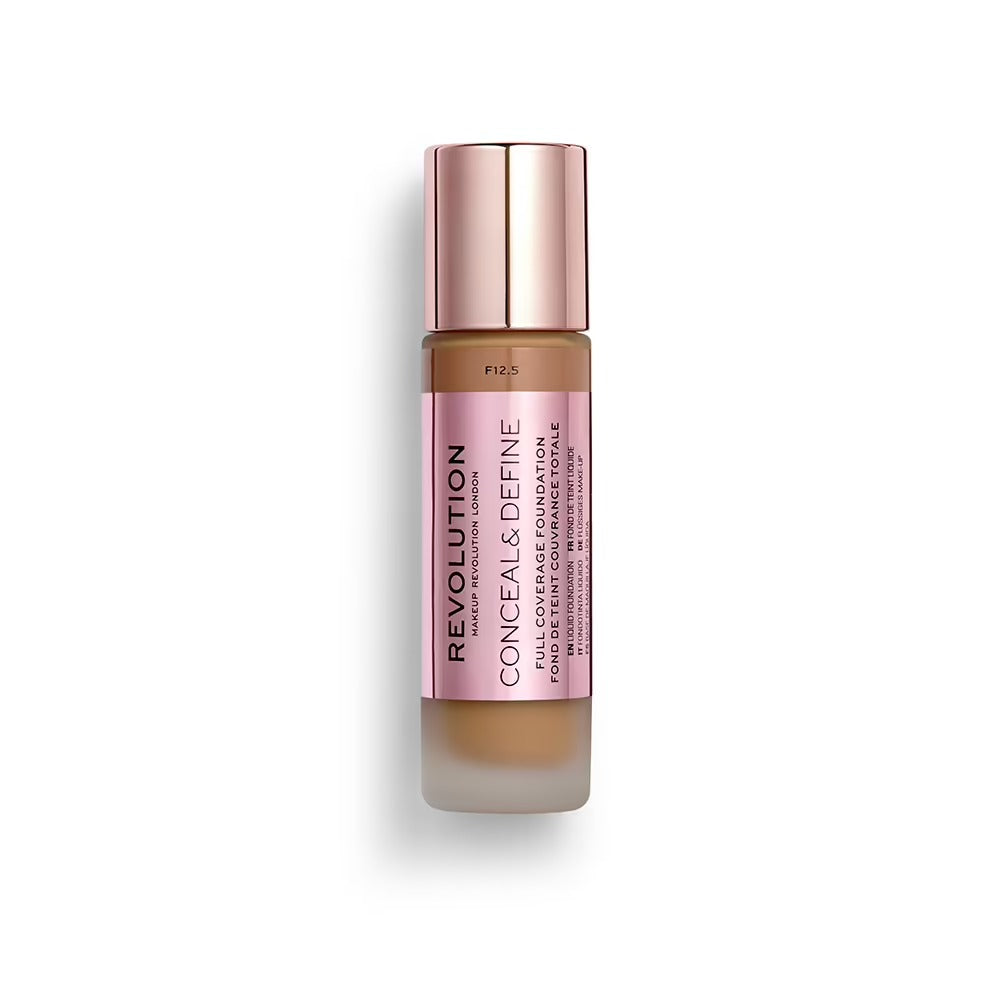 Makeup Revolution, Conceal & Define, Oil Free, Cream Foundation, F 12.5, 23 ml - Feel You