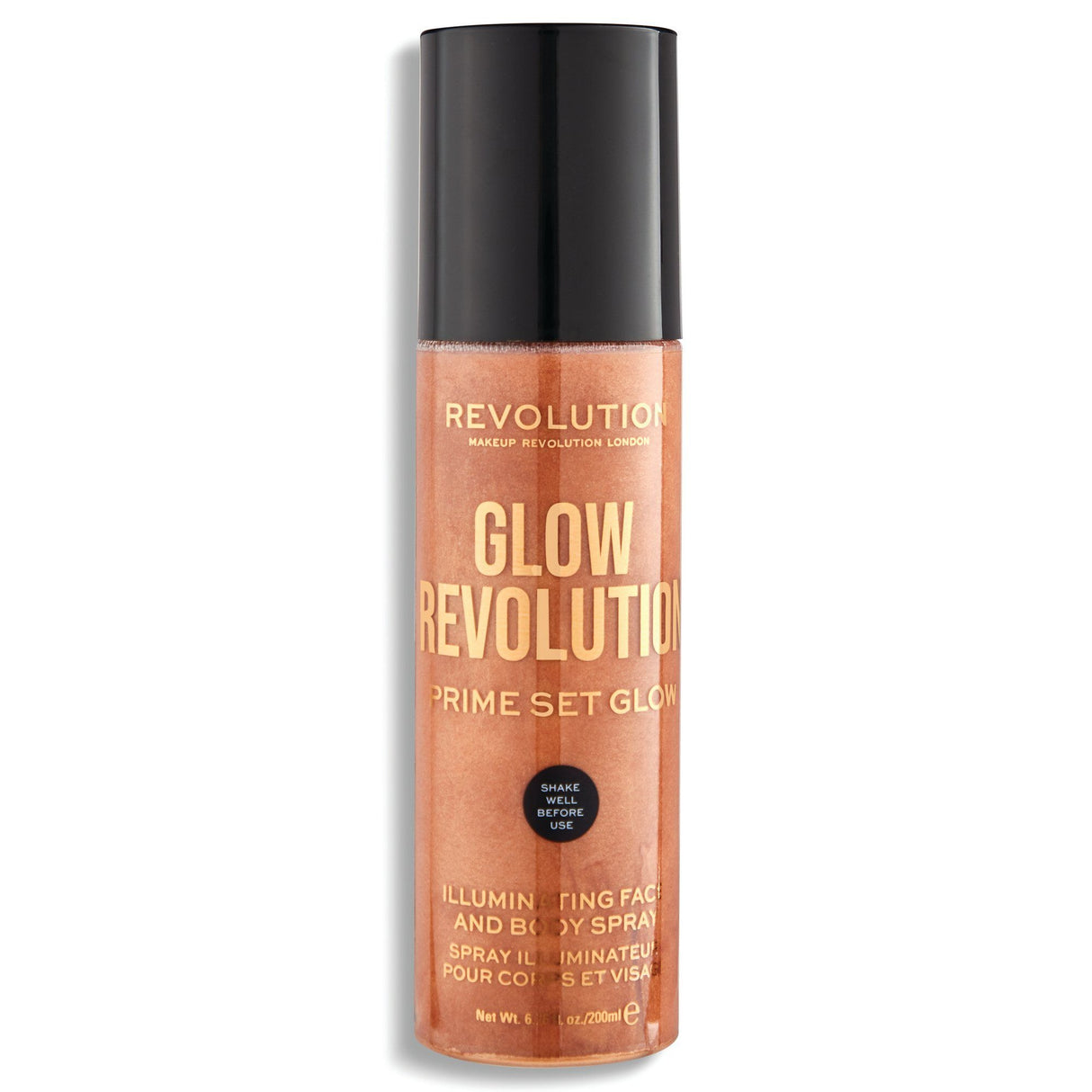 Makeup Revolution, Glow Revolution, Vegan, Illuminating, Spray, For Face & Body, 200 ml - Feel You