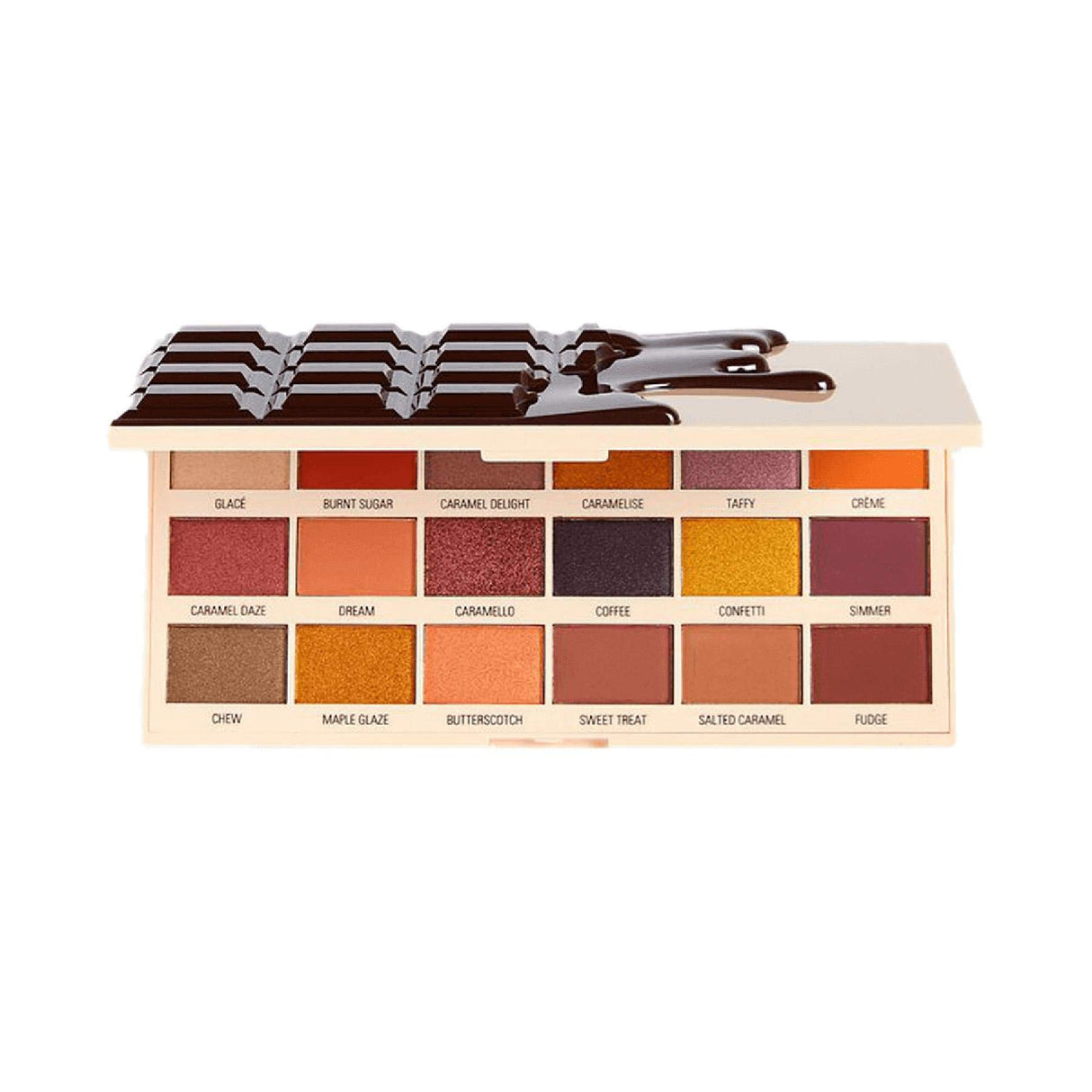 Makeup Revolution, I Heart, Eyeshadow Palette, Caramel Nudes Chocolate, 18 Shades, 18 g - Feel You