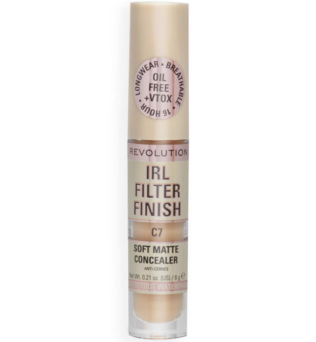 Makeup Revolution, IRL Filter Finish, Cover Dark Spots, Cream Concealer, C7, 6 g - Feel You