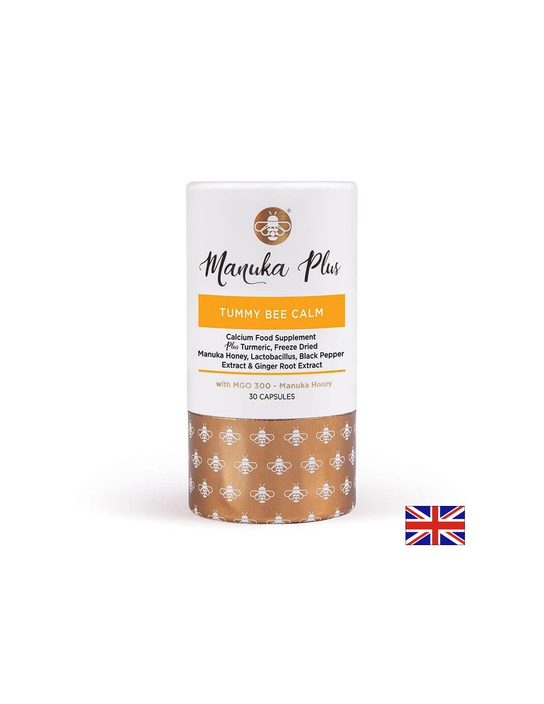 Manuka Plus Tummy Bee Calm with MGO 300 / Формула с мед от манука за добро храносмилане, 30 капсули - Feel You