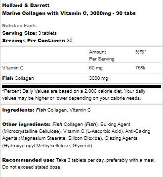 Marine Collagen with Vitamin C 3000 mg - 90 Таблетки - Feel You