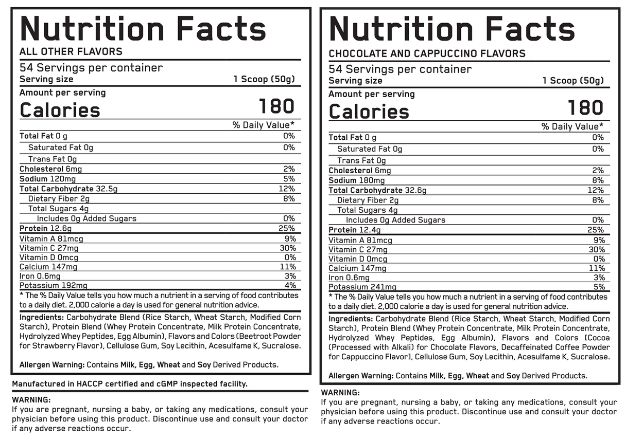 Mass Build Gainer / Bag - 2.72 KG - Feel You