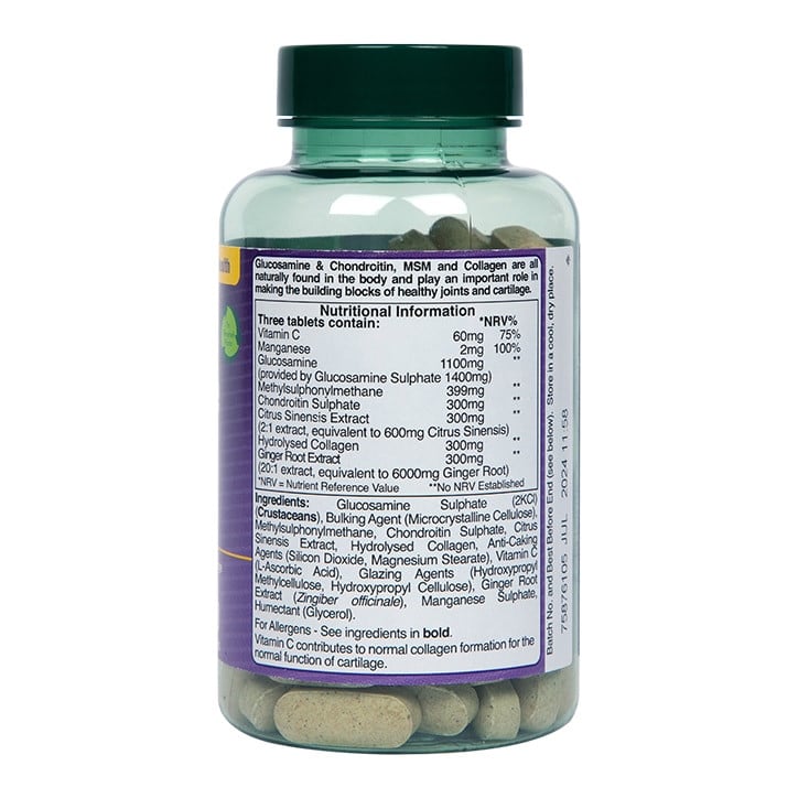 Формула за здрави стави максимална сила (Max Strength Glucosamine & Chondroitin) 90 таблетки, H&B - Feel You