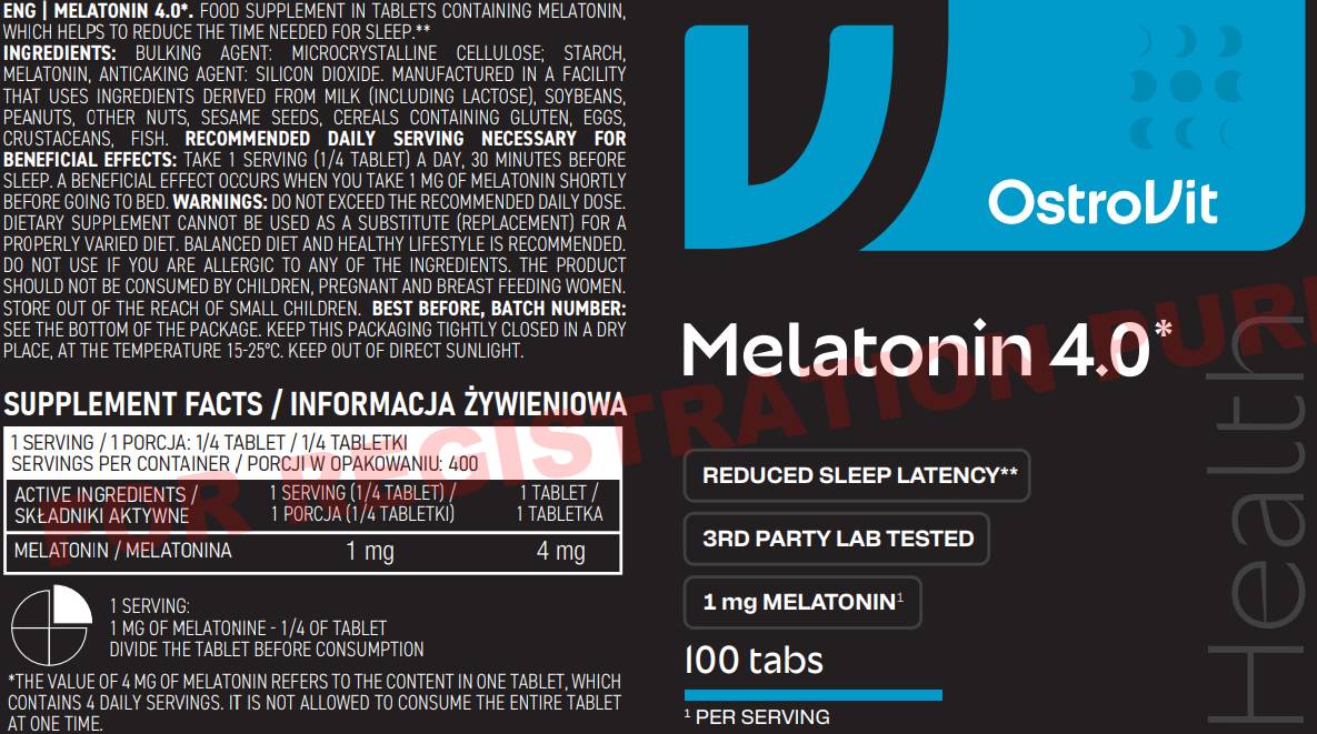 Melatonin 4.0 - 100 Таблетки - Feel You