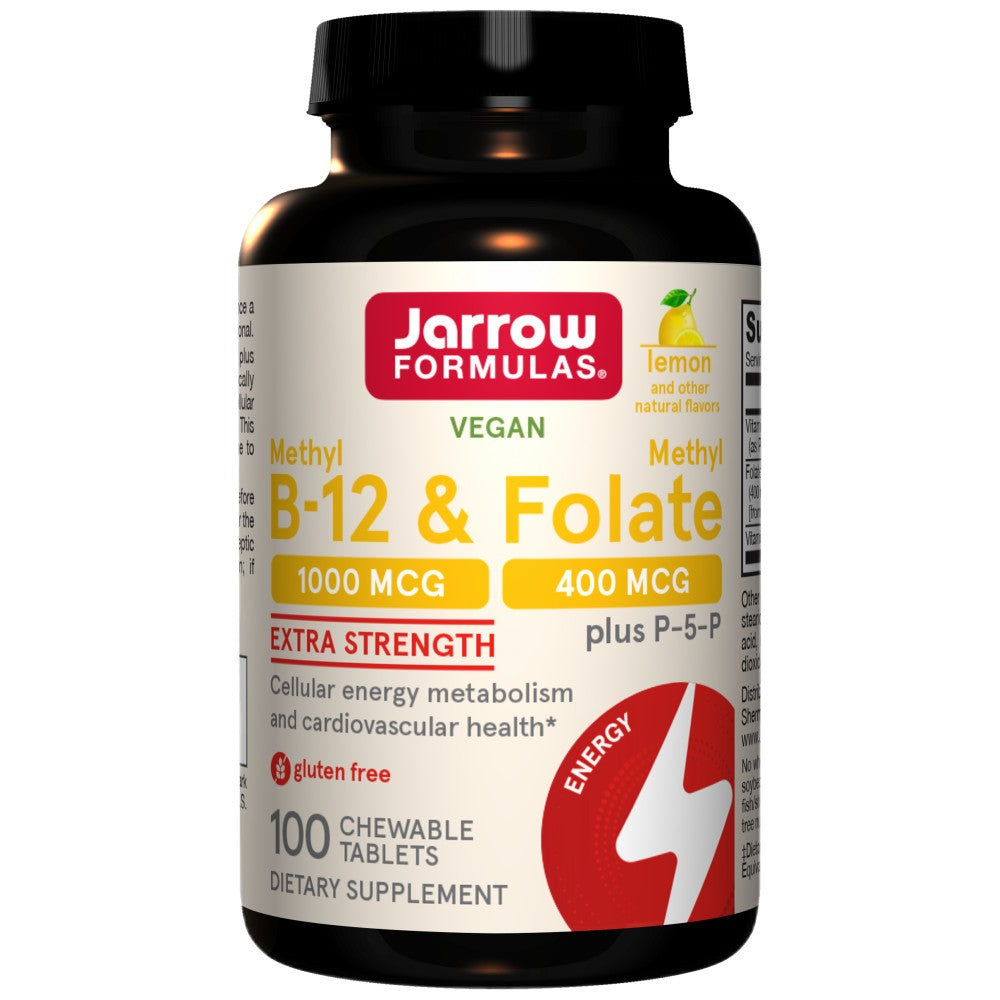 Methyl B-12 1000 mcg & Methyl Folate 400 mcg - 100 Дъвчащи таблетки - Feel You