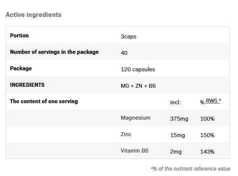 Mg + Zn + B6 / 120 Caps - Feel You