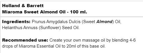 Miaroma Sweet Almond Oil - 100 мл - Feel You