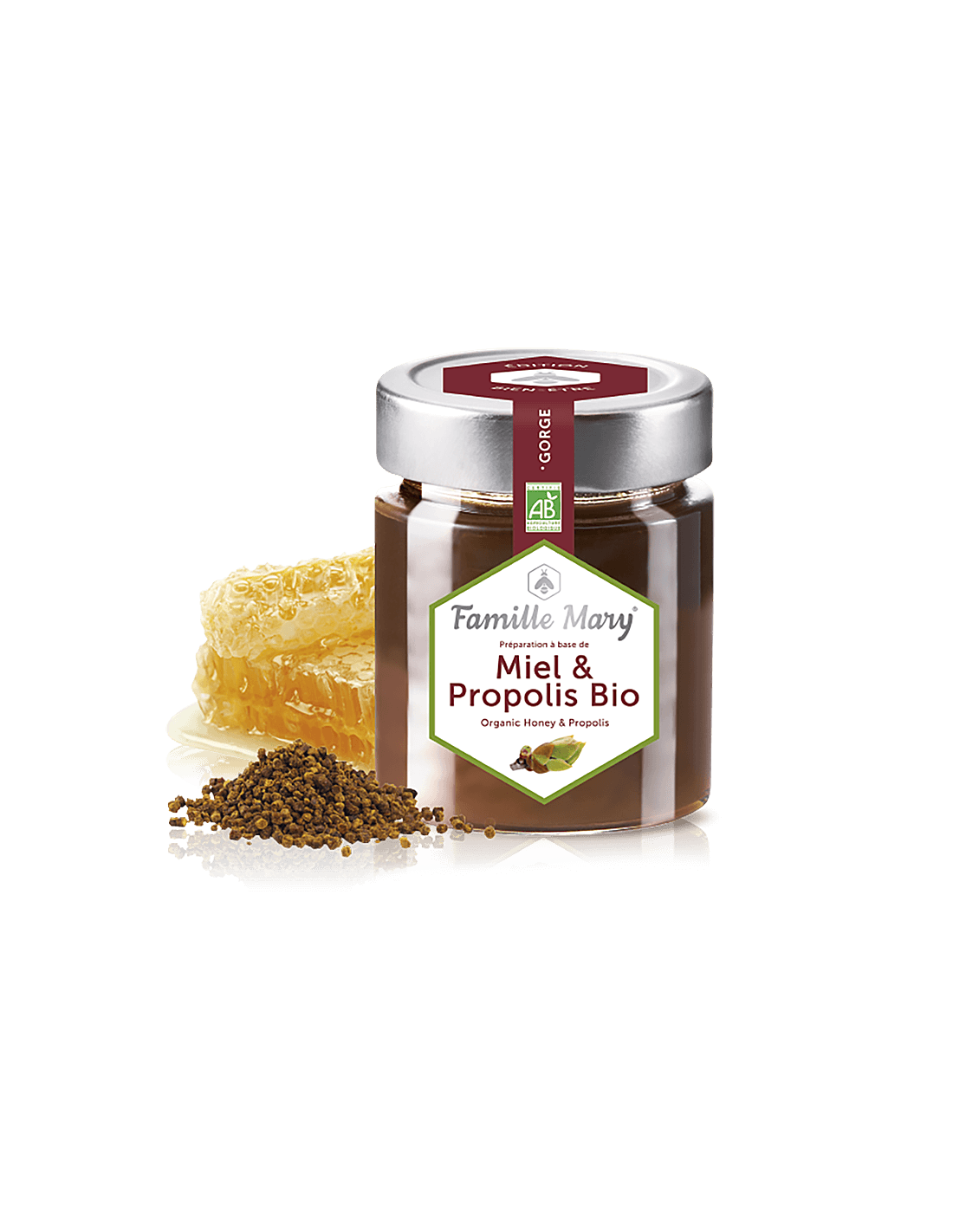 Miel & Propolis Bio / Био акациев мед + прополис, 170 g Famille Mary - Feel You