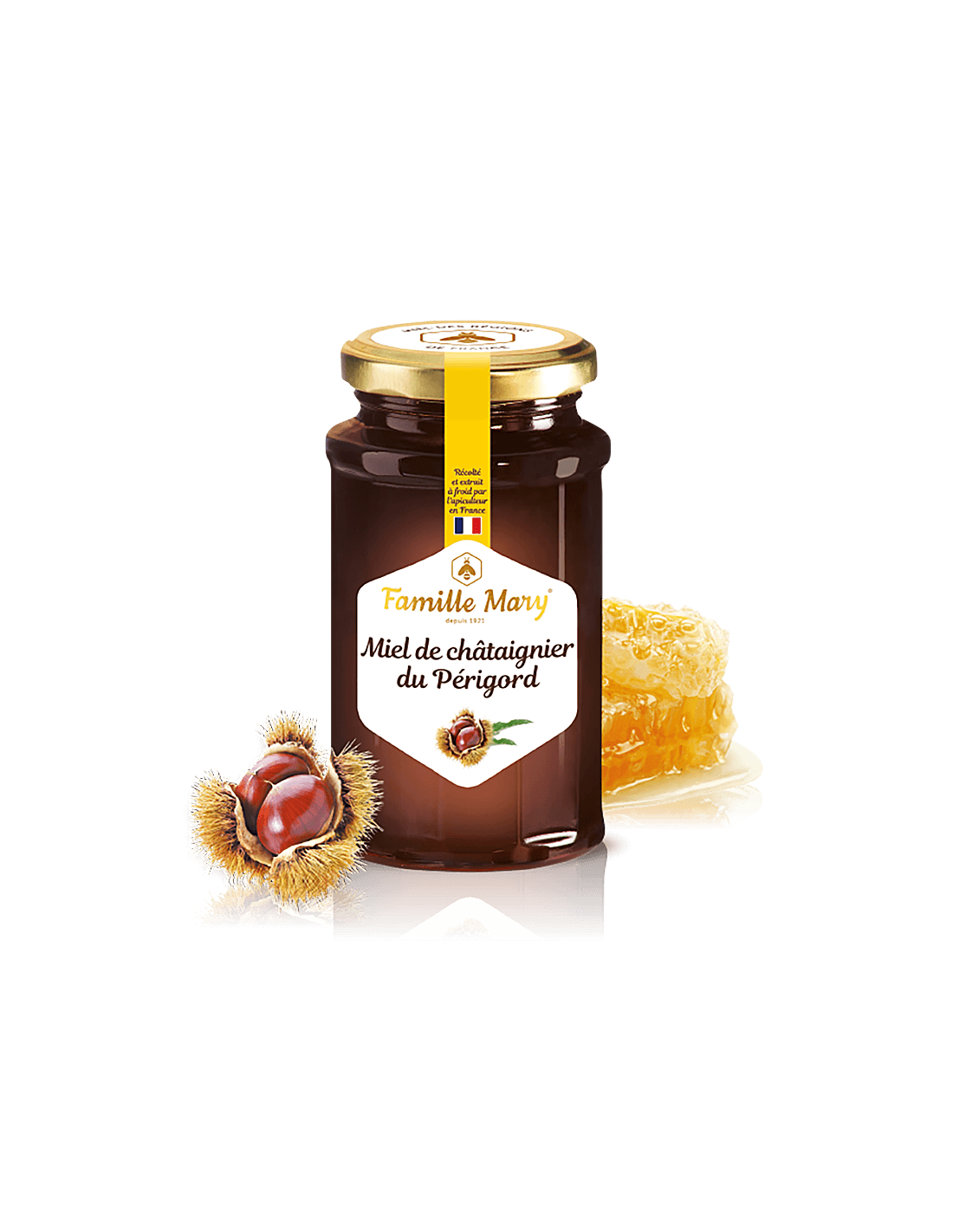 Miel de châtaignier du Périgord/ Френски пчелен мед от кестени (ядливи) от Дордония, 360 g Famille Mary - Feel You