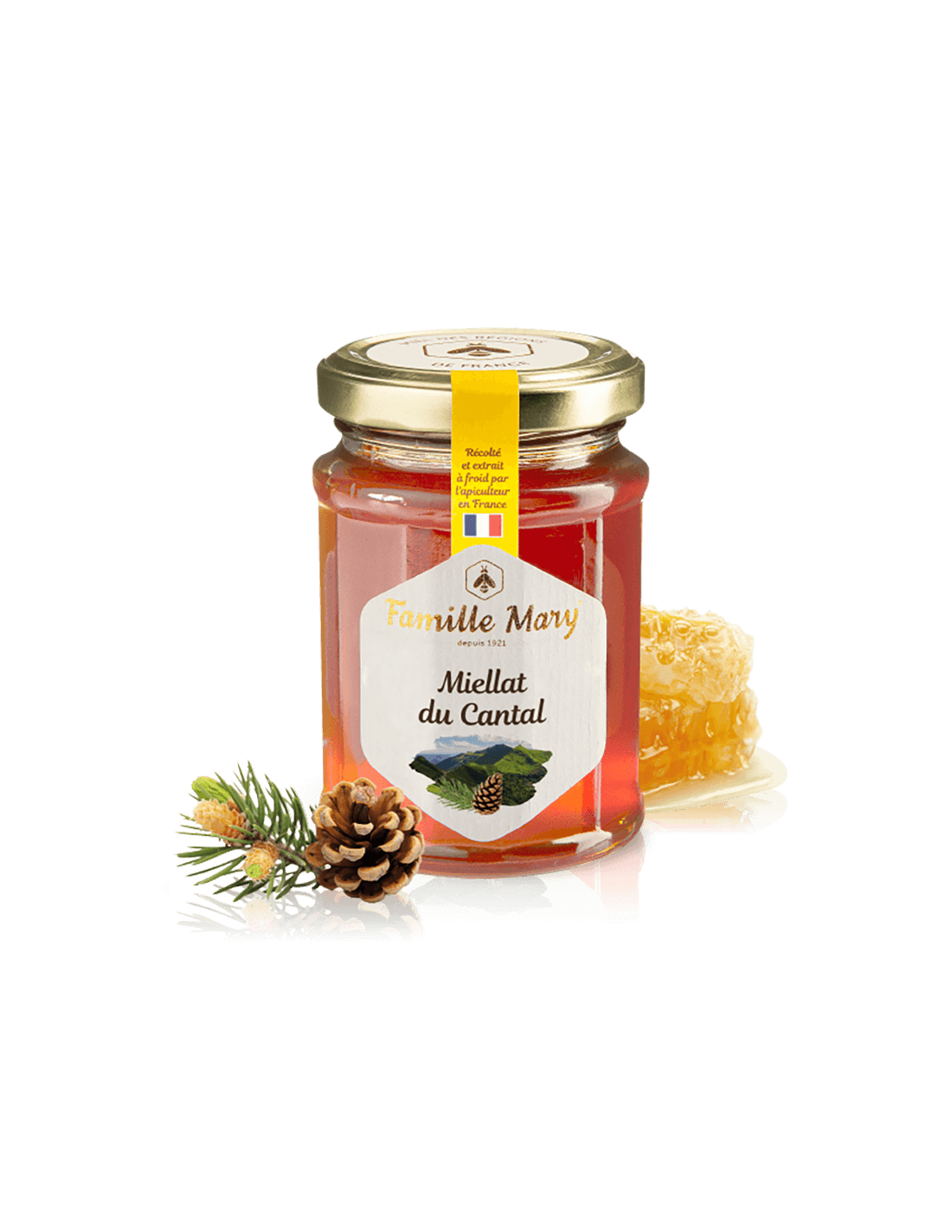 Miellat du Cantal / Пчелен мед (Медена роса) от борови иглички, 230 g Famille Mary - Feel You