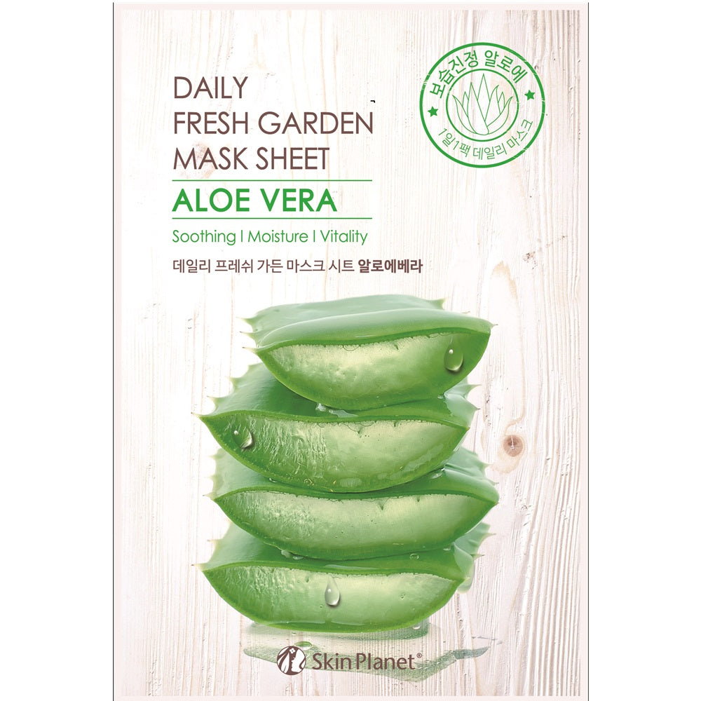 Mijin, Skin Planet, Aloe Vera, Hydrating, Soothing, Sheet Mask, For Face, 25 ml - Feel You