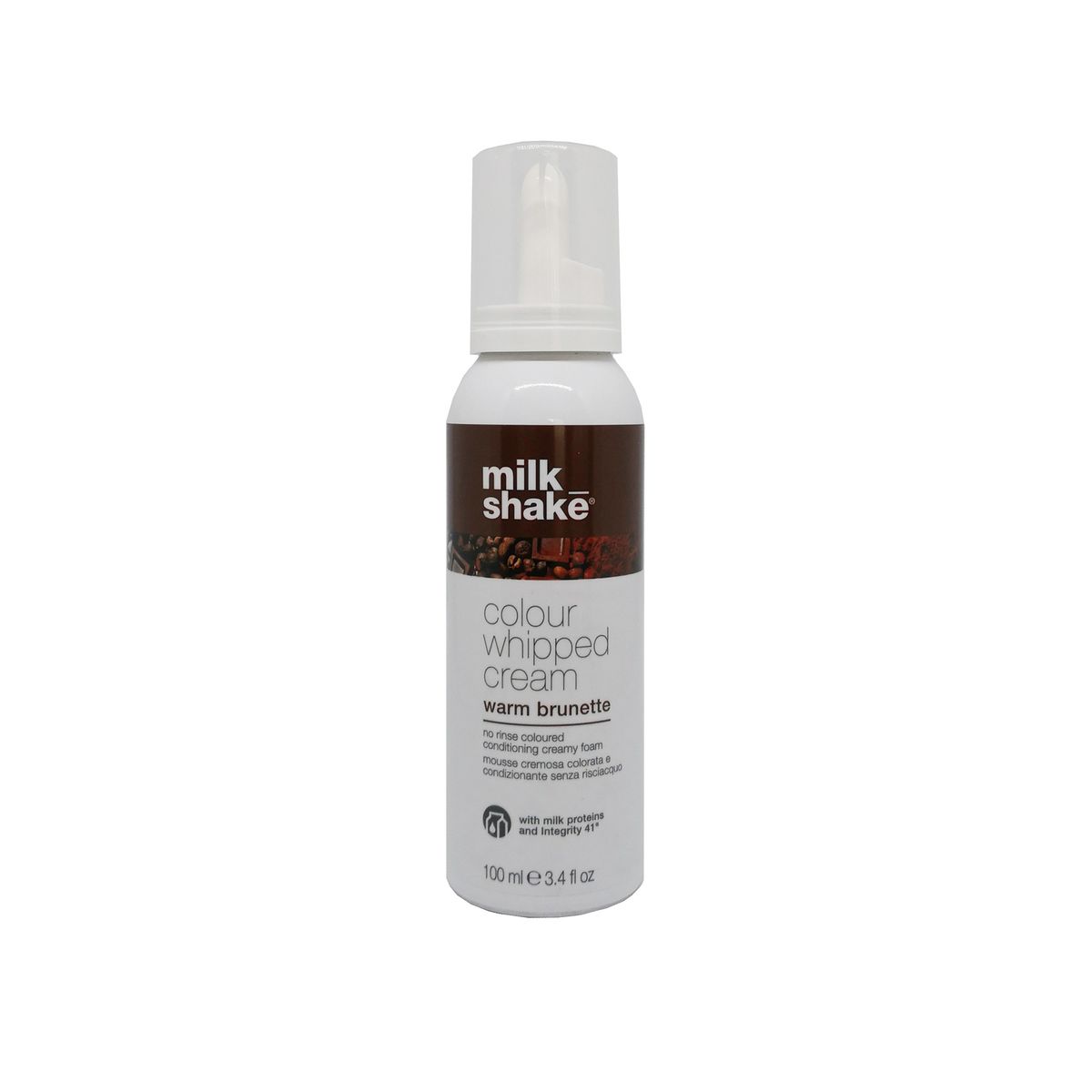 Milk Shake, Colour Whipped Cream, Organic Fruit Extracts, Hair Colour Leave-In Mousse, Warm Brunette, 100 ml - Feel You