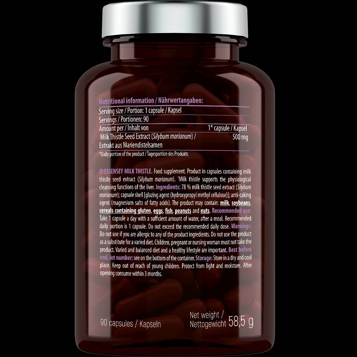 Milk Thistle 500 mg - 90 капсули - Feel You