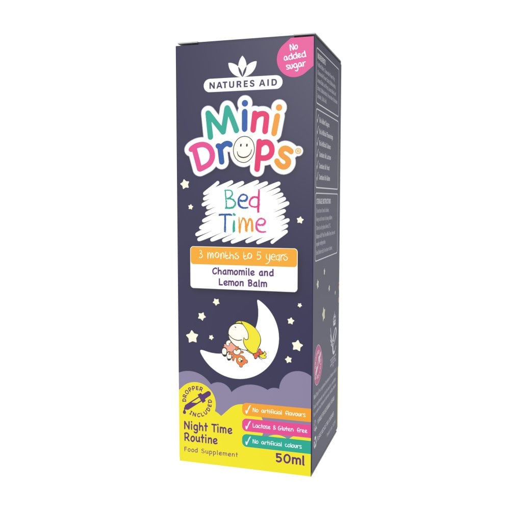 Mini Drops Bed Time / Капки за сън за бебета и деца 50ml, Natures Aid - Feel You