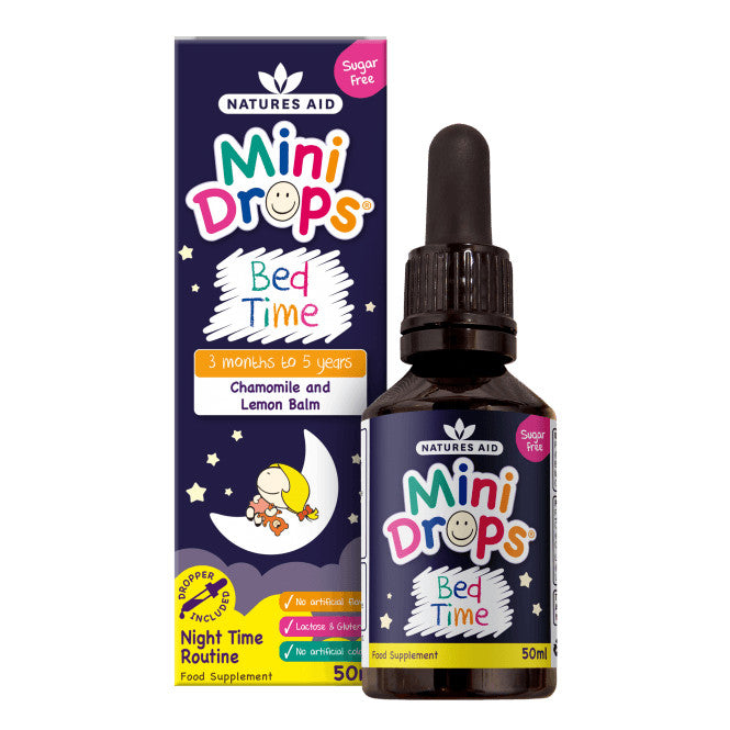 Mini Drops Bed Time / Капки за сън за бебета и деца 50ml, Natures Aid - Feel You