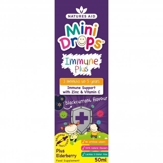 Имунна формула с черен бъз капки за деца (Mini Drops Immune Plus) 50мл - Feel You