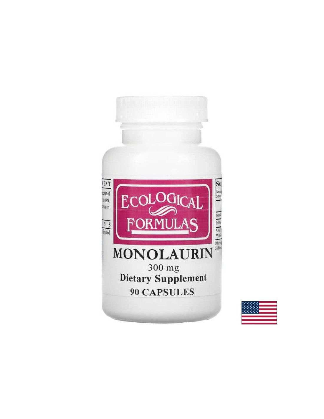 Monolaurine/ Монолаурин, 90 капсули Ecological Formulas - Feel You