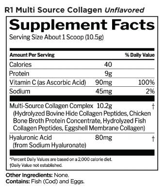 Multi-Source Collagen | with Vitamin C & Hyaluronic Acid - 262.5 грама - Feel You