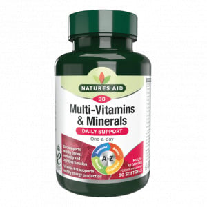 Мултивитамини и минерали (Multi-Vitamins & Minerals) 90 меки капсули NaturesAid - Feel You