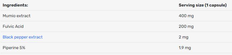 Mumio Shilajit 400 mg - 100 капсули - Feel You