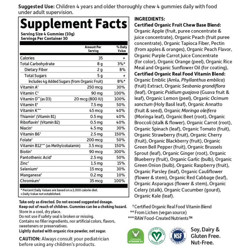 MyKind / Organic Kids Multi / Gummies - 120 желирани бонбони - Feel You