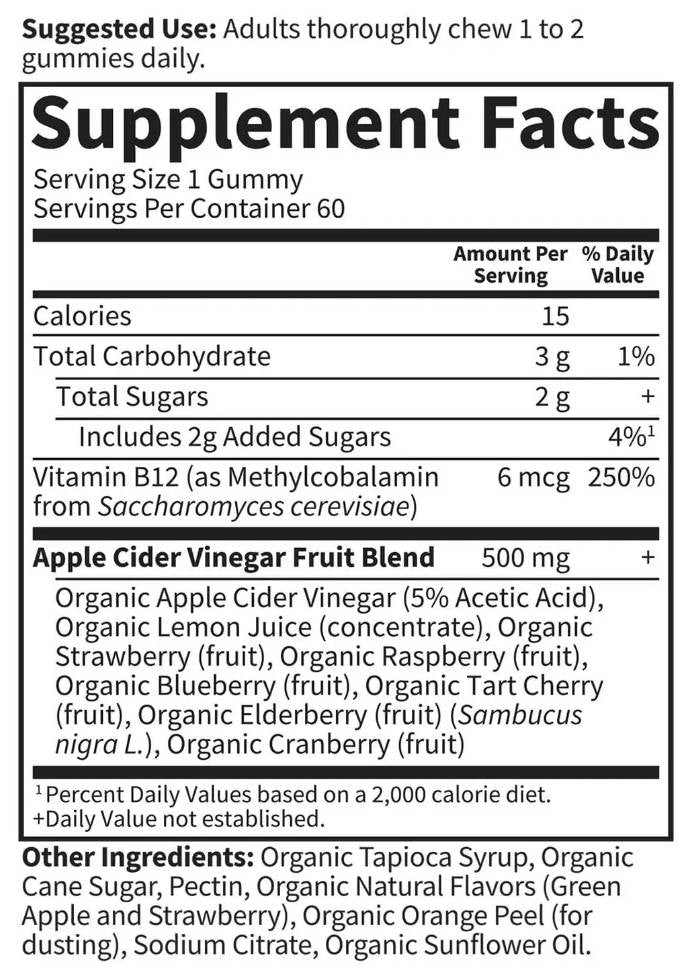 Mykind Organics | Apple Cider Vinegar Gummies - 60 желирани бонбони - Feel You