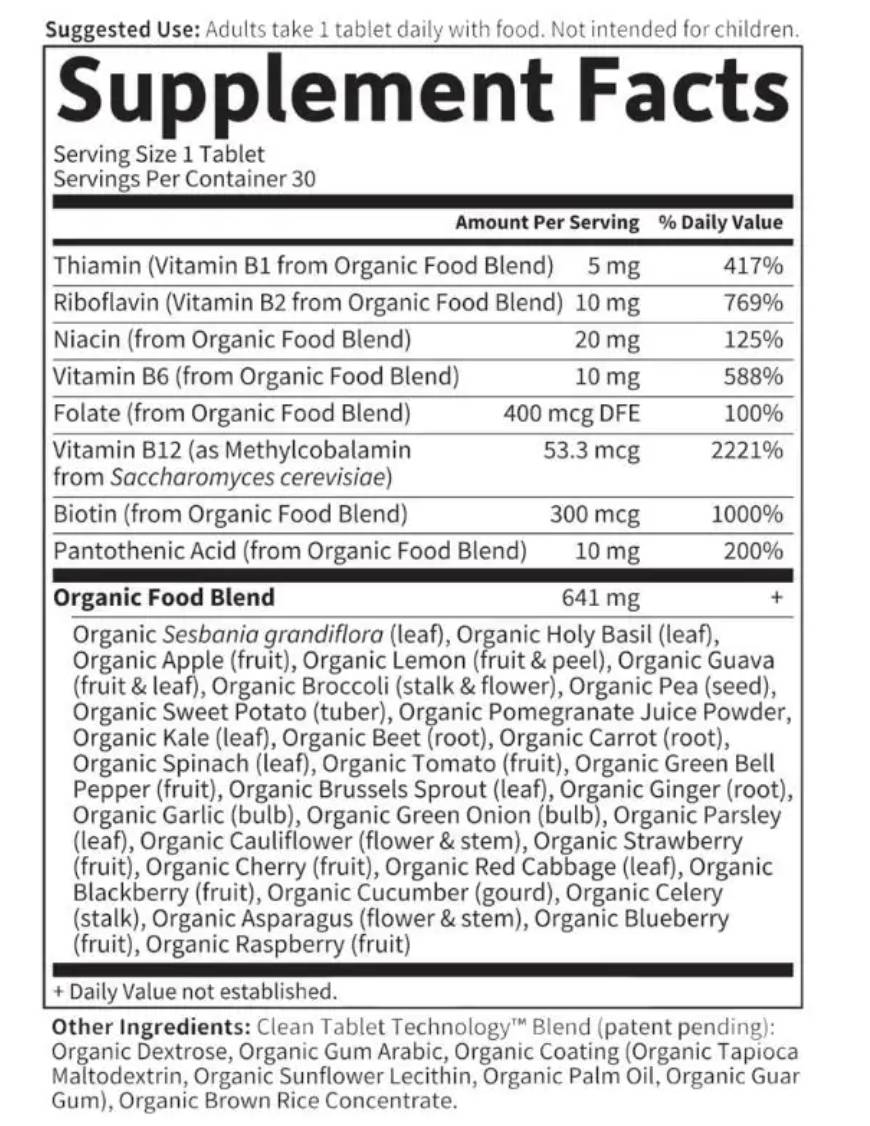 Mykind Organics B-Complex - 30 Таблетки - Feel You
