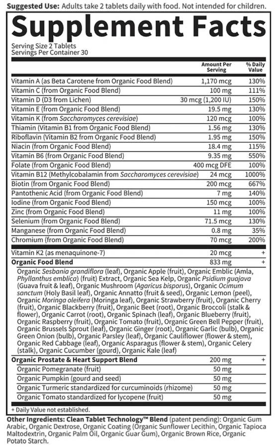 Mykind Organics | Men's Multi 40+ - 120 Таблетки - Feel You