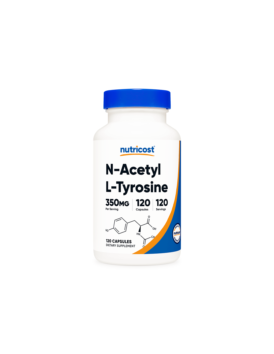 Нервна и мозъчна дейност - Н-Ацетил Л-Тирозин (N-Acetyl L- Tyrosine), 120 капсули Nutricost - Feel You