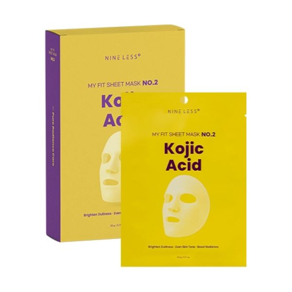NINE LESS - My Fit Sheet Mask No.2 Kojic Acid, 1 Box, 20g x 5ea - Feel You