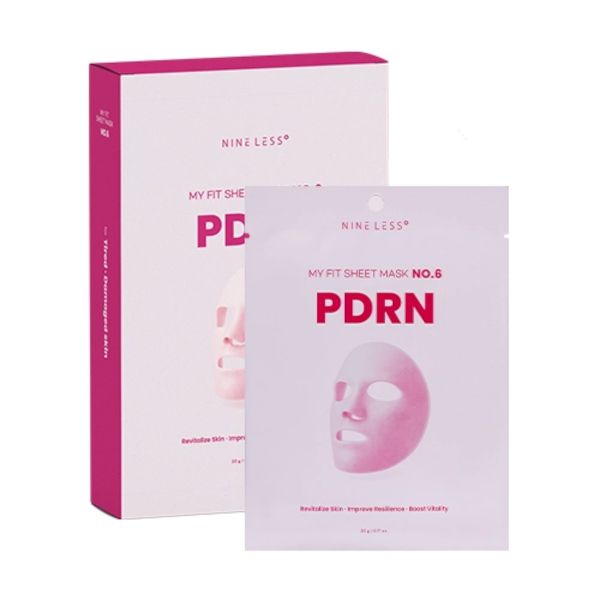 NINE LESS - My Fit Sheet Mask No.6 PDRN, 1 Box, 20g x 5ea - Feel You