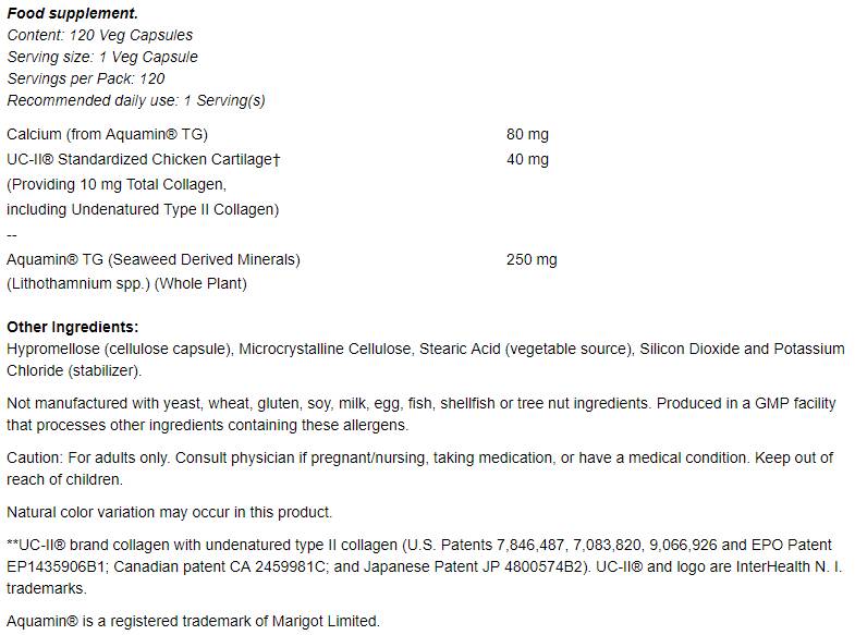 UC II / Type 2 Collagen 40 mg - 120 капсули - Feel You