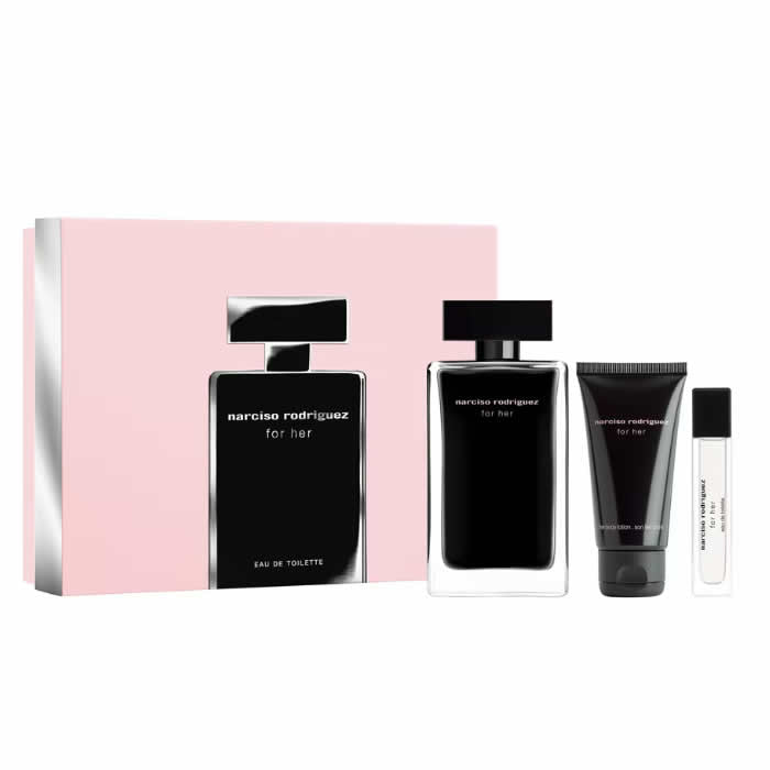 Narciso Rodriguez For Her Eau De Toilette Spray 100ml Set 3 Pieces - Feel You