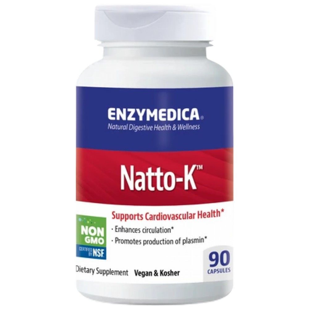 Natto-K | Nattokinase with Bromelain & Enzymes - 90 капсули - Feel You