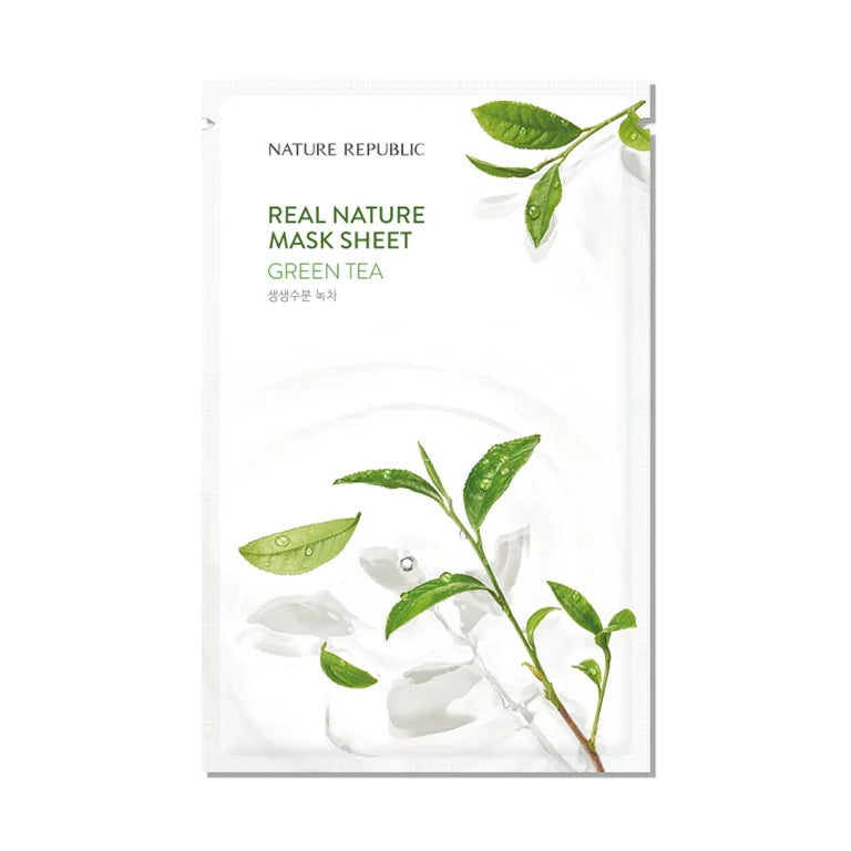 Nature Republic - Real Nature Sheet Mask, Green Tea, 23ml, 1 piece - Feel You