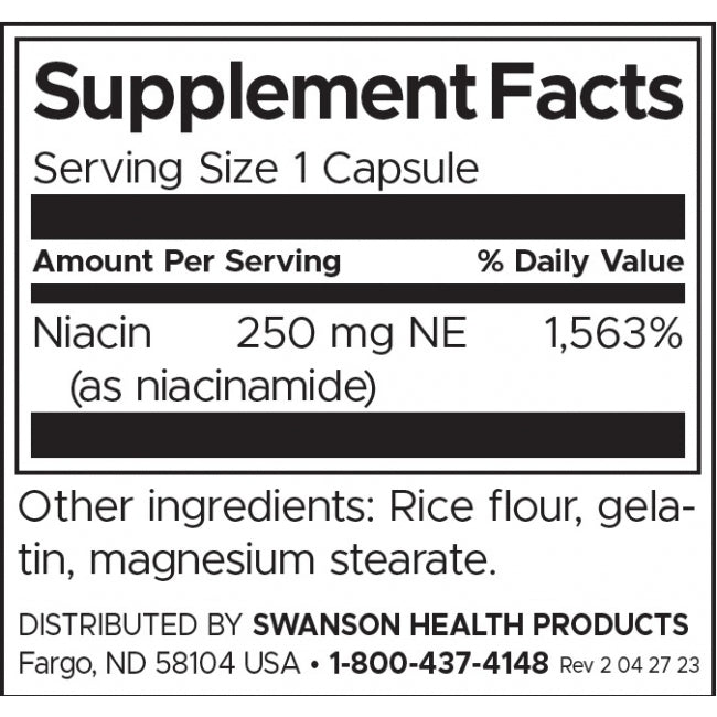 Niacinamide 250 mg - 250 caps. - Feel You