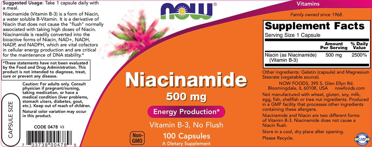 Niacinamide 500 mg - 100 капсули - Feel You