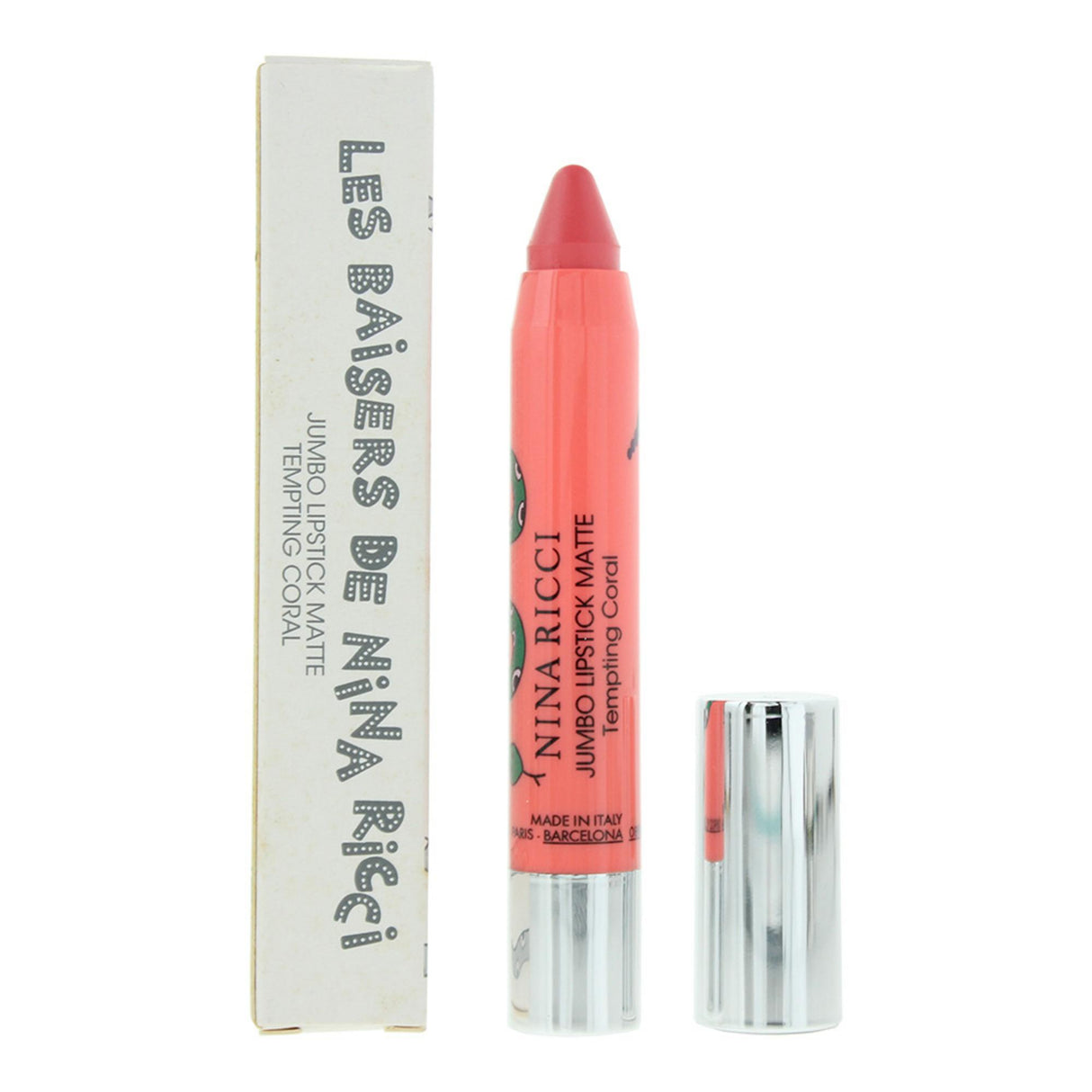 Nina Ricci, Jumbo, Matte, Cream Lipstick, Tempting Coral, 2.5 g - Feel You