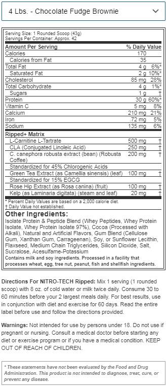 Nitro Tech / Ripped - 1810 грама - Feel You