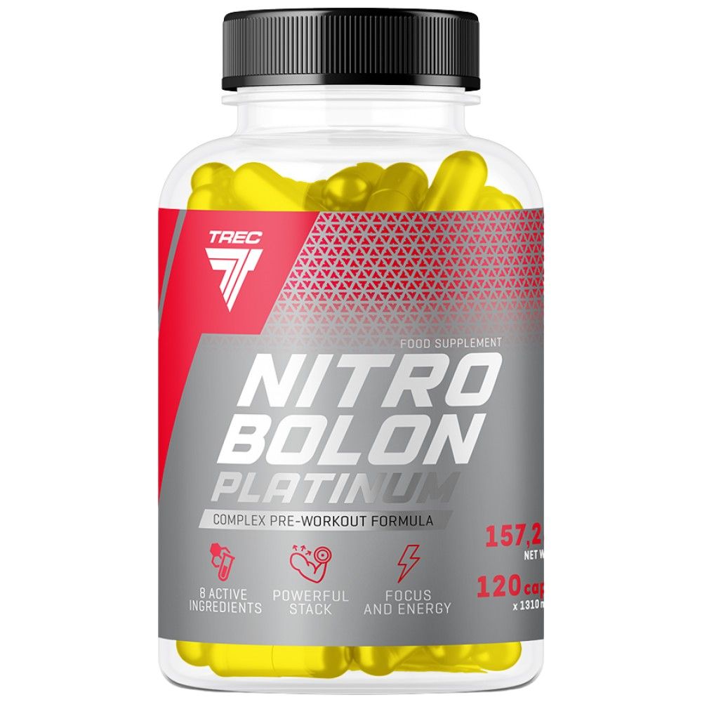 Nitrobolon Platinum Caps | Complete Pre-Workout Formula - 120 капсули - Feel You
