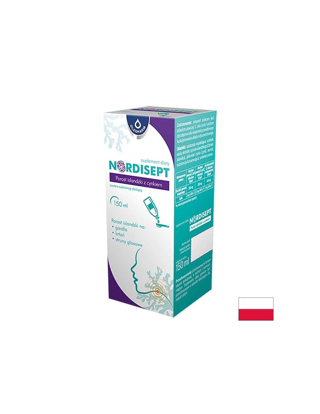 Nordisept – Сироп с исландски мъх и цинк За гърлото и дихателните пътища 150 ml - Feel You