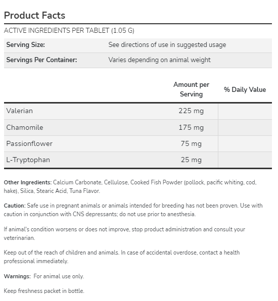 Now Pets - Pet Relaxant - 90 Chewable Tablets - Feel You